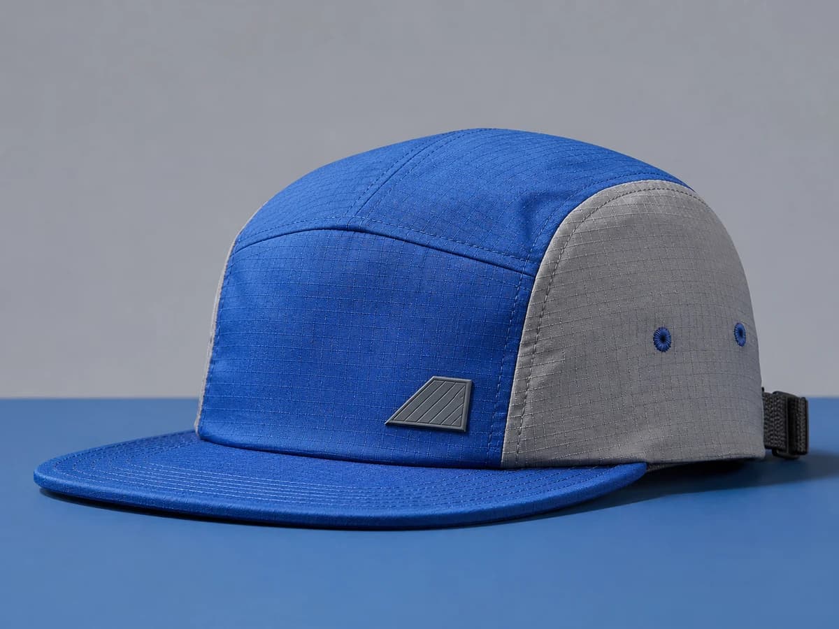 Custom five-panel and camp cap development concept